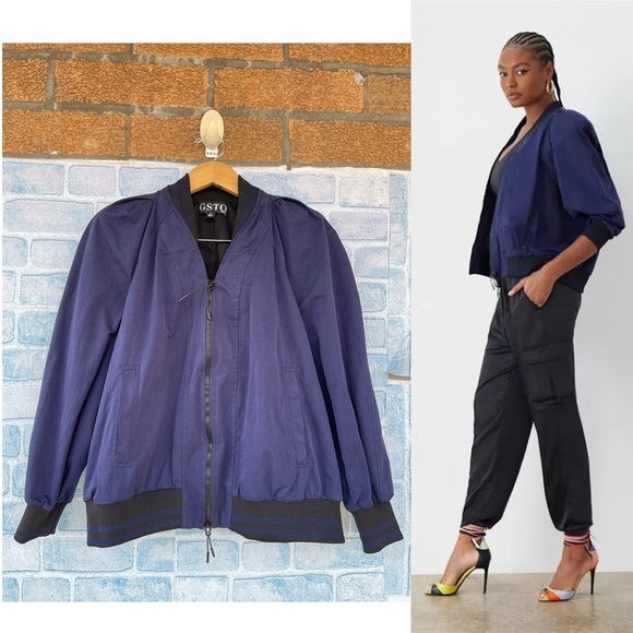 GSTQ Jackets & Blazers - GSTQ Convertible Baseball Jacket Cape Size small  In Midnight .